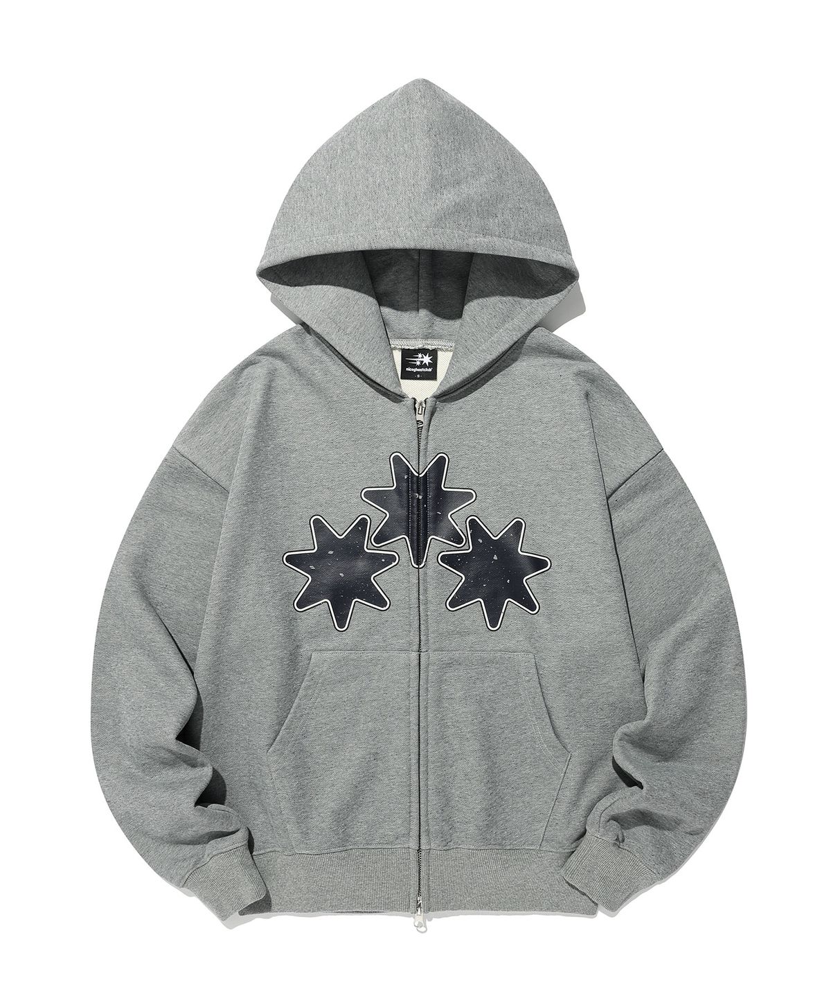 나이스고스트클럽(NICEGHOSTCLUB) RELIGIOUS SYMBOLS HOODIE ZIP UP_GREY(NG2GSUM480A)