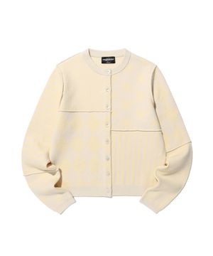 PATCHWORK KNIT CARDIGAN_IVORY(NG2GSUK681A)