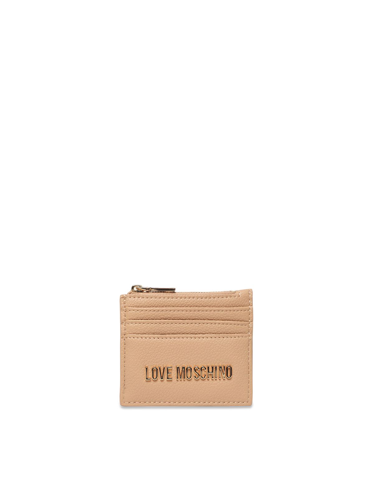러브 모스키노(LOVE MOSCHINO) 러브 로고 카드지갑 BEIGE