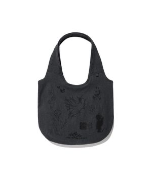 DENIM DOODLE SHOULDER TOTE BAG_CHARCOAL(NG2GSUAB45A)
