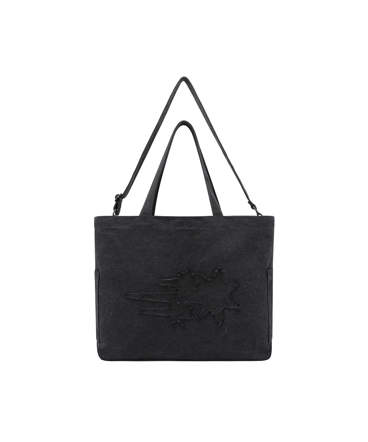 나이스고스트클럽(NICEGHOSTCLUB) 3STAR RAW EDGE 2WAY BIG BAG_CHARCOAL(NG2GSUAB44A)