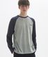 M.C UNISEX, Logo Raglan T-Shirt / GRAY