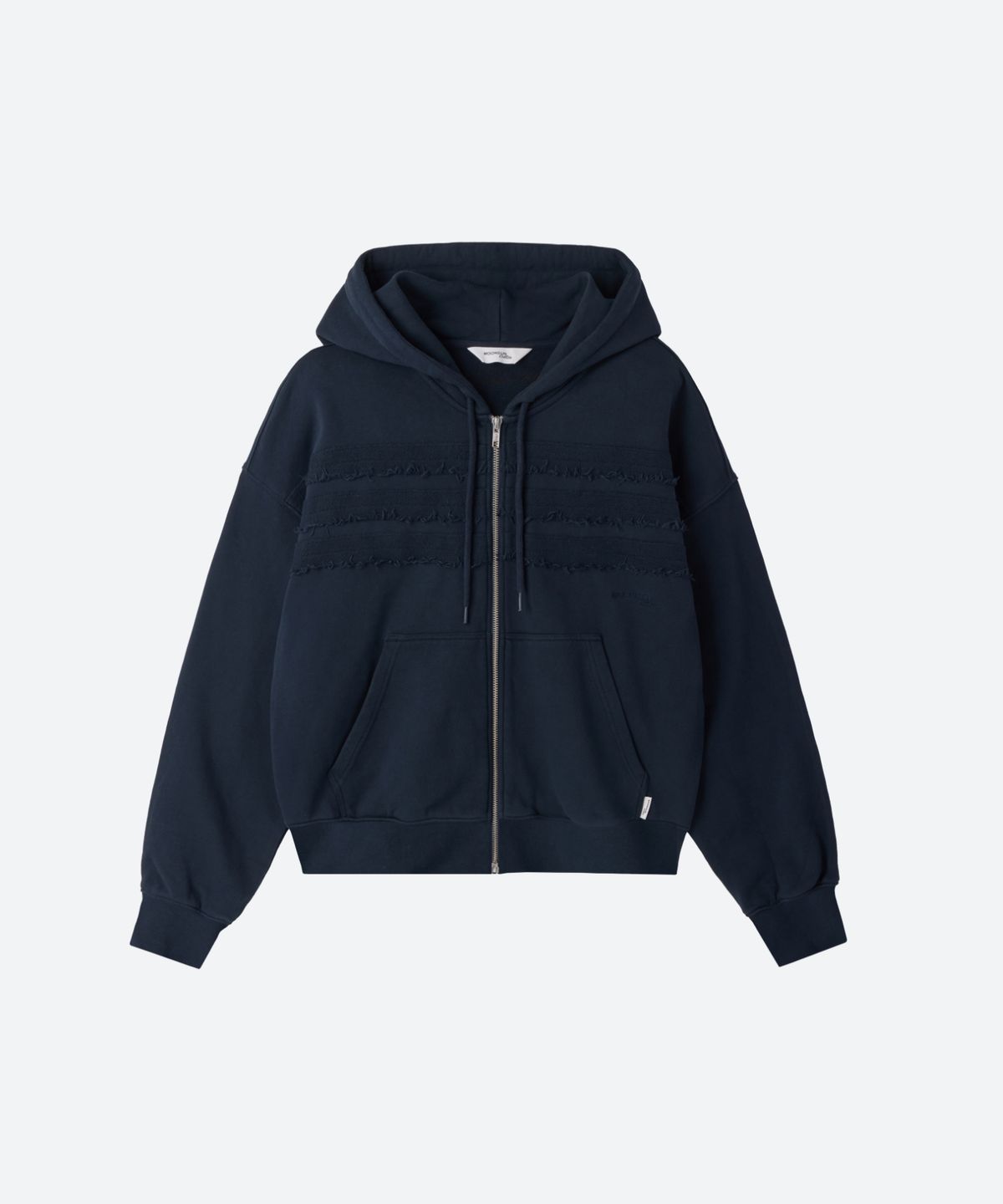 문선 아카이브(MOONSUN ARCHIVE) M.C UNISEX, Seam Stripe Hood Zip-up / NAVY