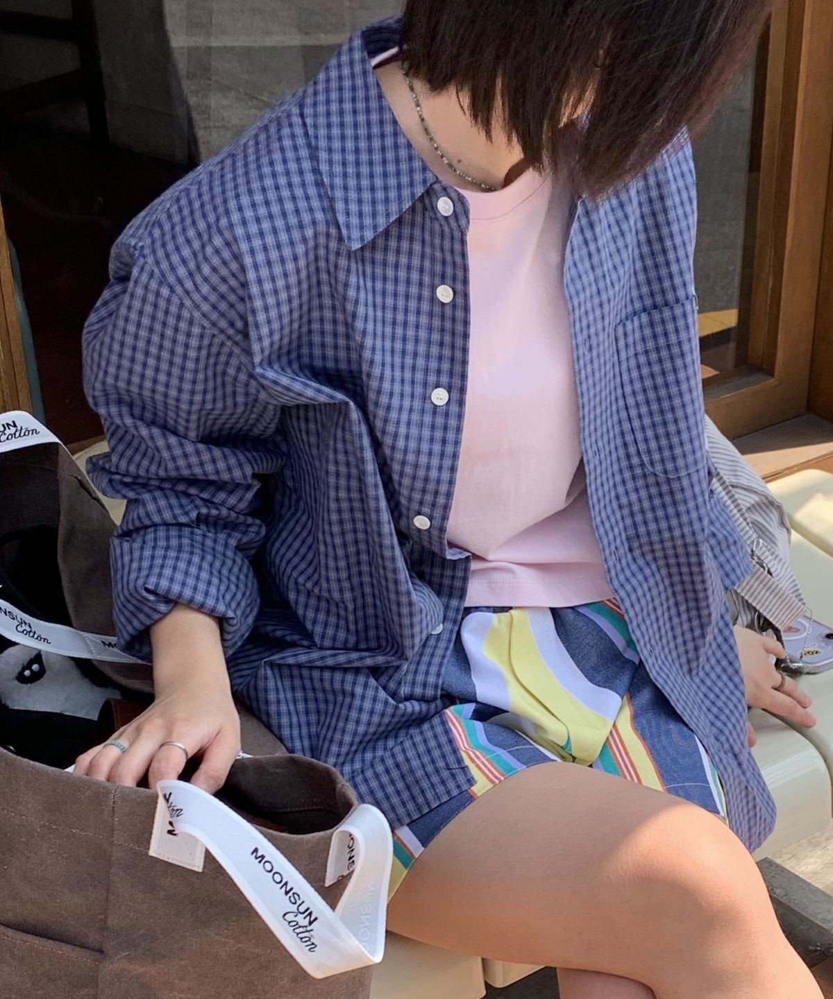 문선 아카이브(MOONSUN ARCHIVE) M.C UNISEX, Classic Check Shirt / BLUE