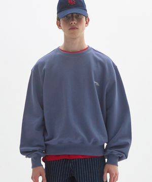 M.C UNISEX, Logo Basic Sweatshirt / BLUE