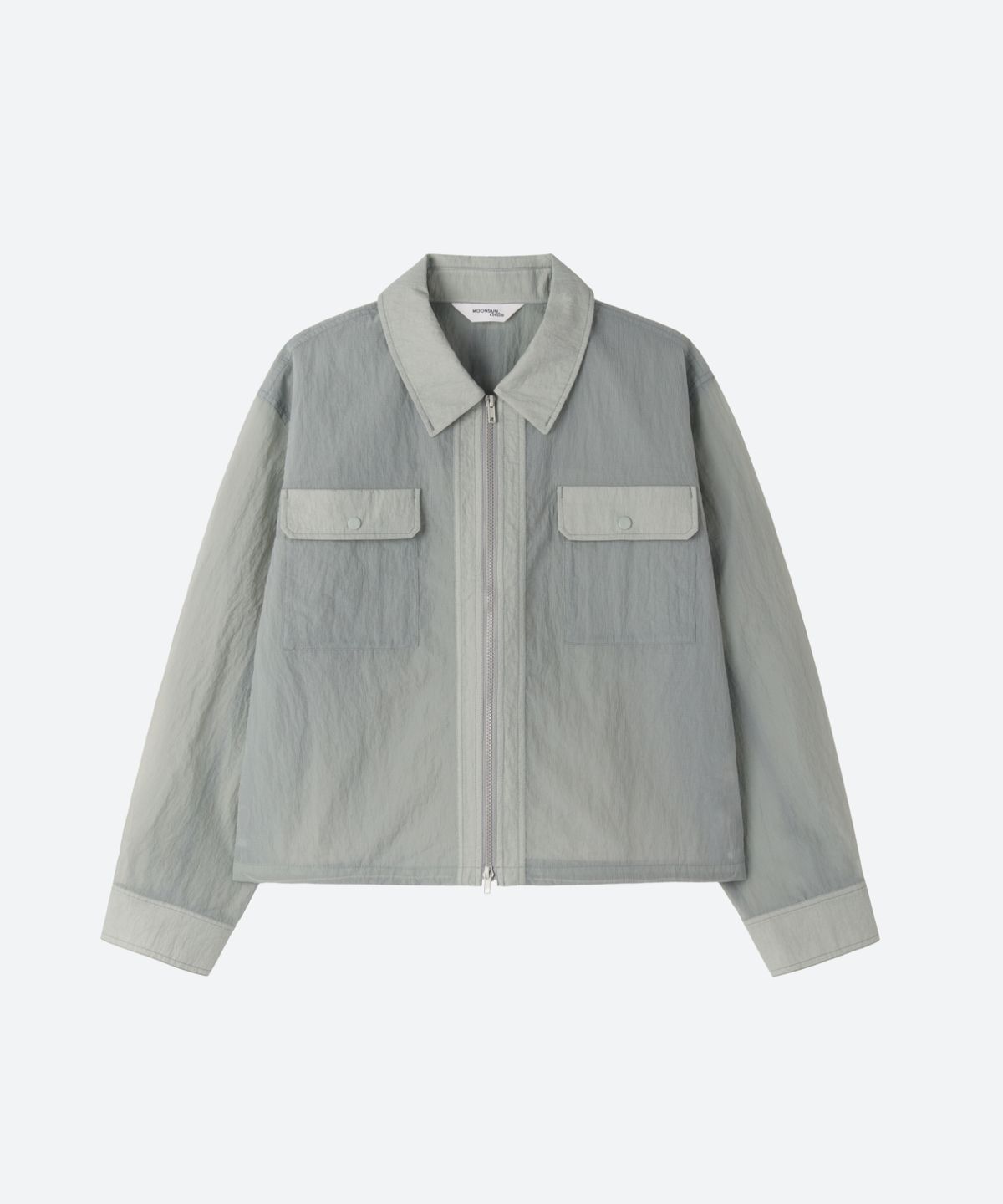 문선 아카이브(MOONSUN ARCHIVE) M.C UNISEX, Sheer Zip-Up Shacket / GRAY