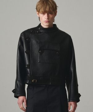 UNISEX, Swedish Motorcycle Leather Jacket / BLACK