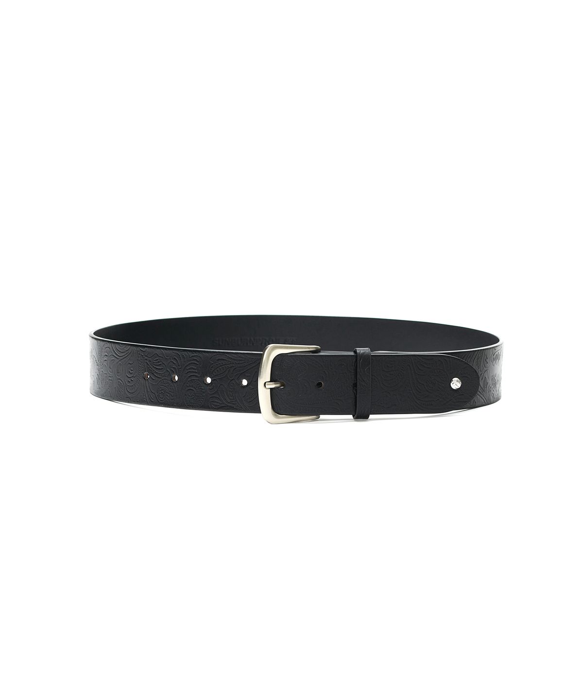 썬번프로젝트(SUNBURNPROJECT) PAISLEY WIDE BELT, BLACK