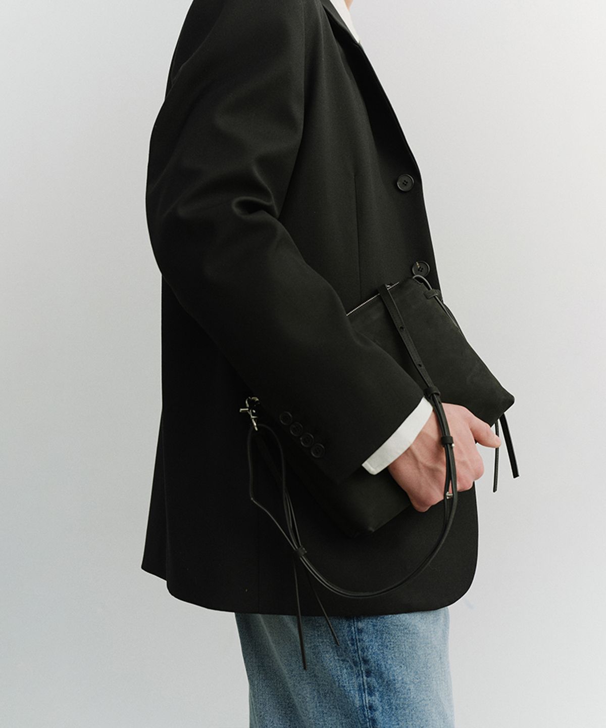 던스트 포 맨(DUNST FOR MEN) 2-WAY SOFT TOUCH SUEDE BAG BLACK_UDBA6E207BK