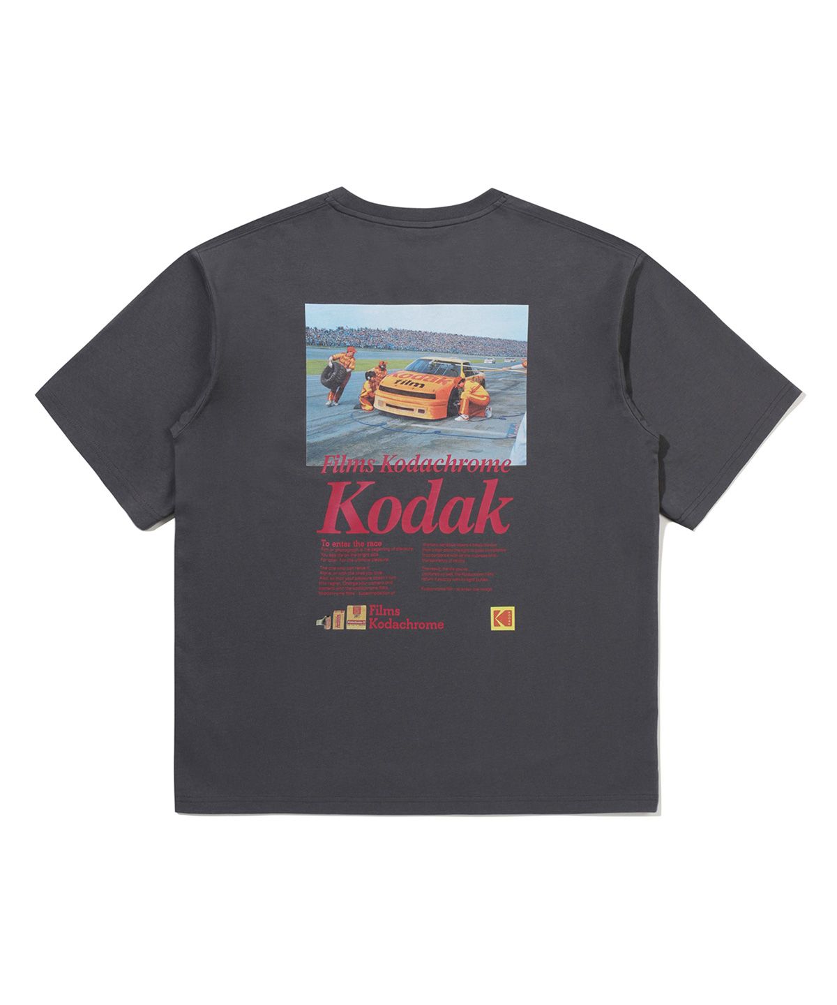 코닥(KODAK) 씨너리 그래픽 반팔 티셔츠 CHARCOAL