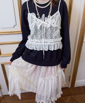 로코코 레이어드 뷔스티에_아이보리