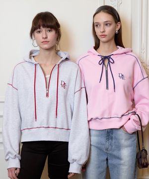 하프 집업 후디 (2 컬러)