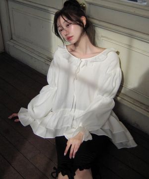 [연우 PICK] 줄리엣 블라우스_화이트