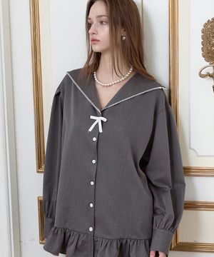 세일러 셔츠_그레이