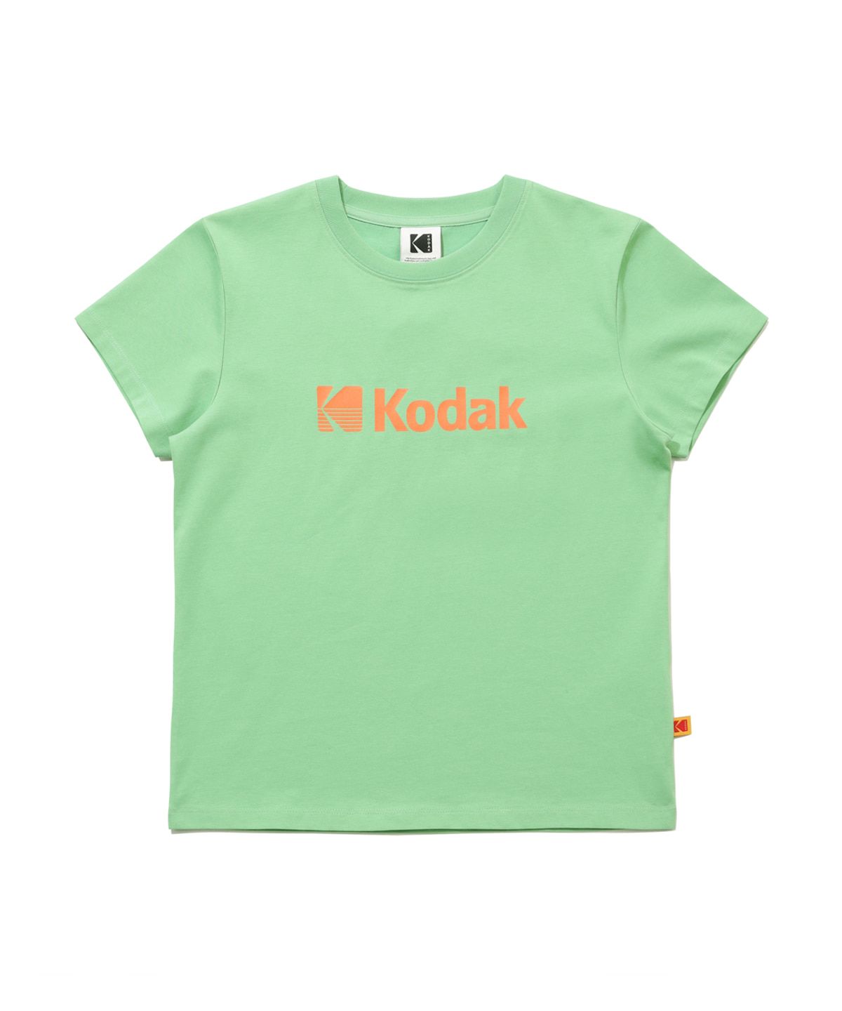 코닥(KODAK) 에센셜 빅로고 아스킨 반팔 티셔츠 우먼 GREEN