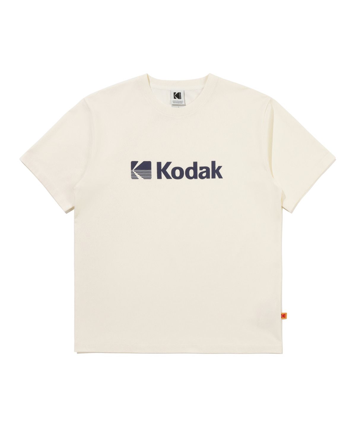 코닥(KODAK) 에센셜 빅로고 아스킨 반팔 티셔츠 IVORY