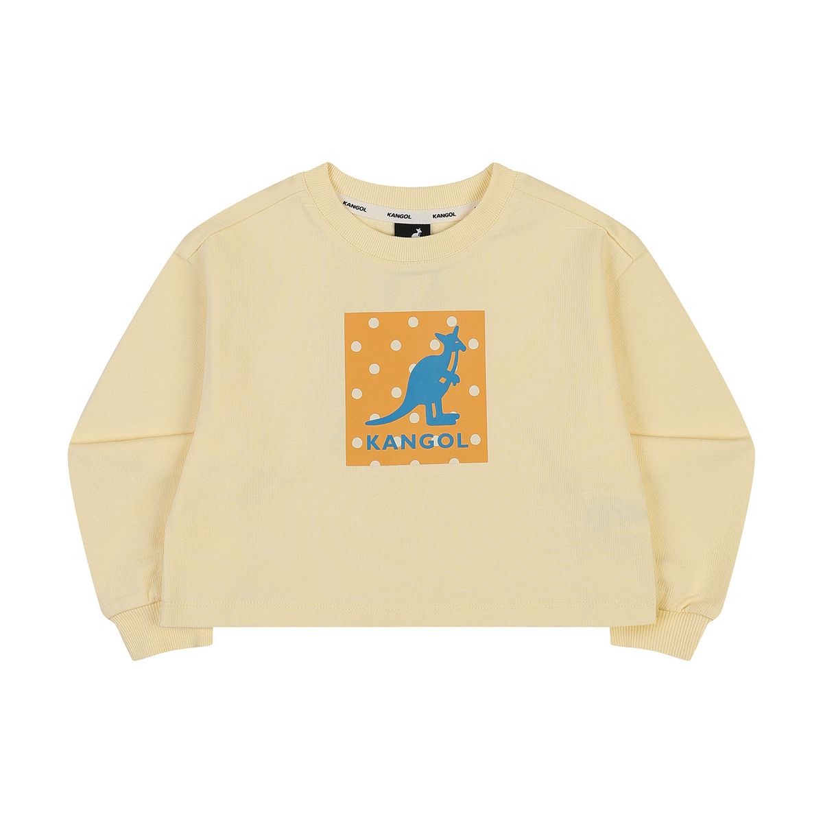 캉골키즈(KANGOL KIDS) 캥거루 도트 그래픽 스웻셔츠 SA 2106 옐로우