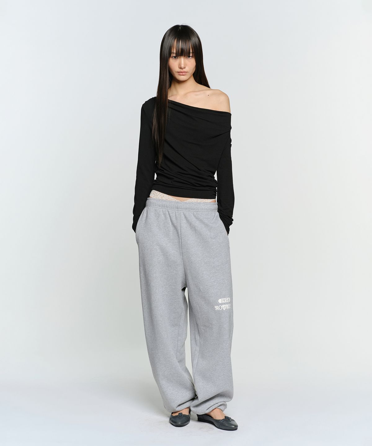 썬번프로젝트(SUNBURNPROJECT) RAW SWEATPANTS, MELANGE GRAY