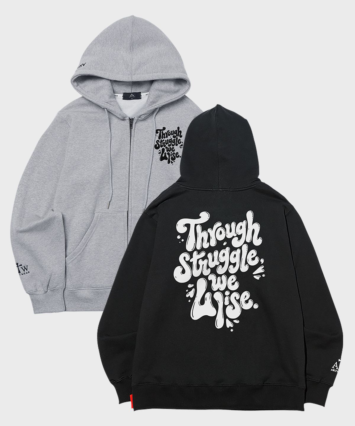 아티스트웨어(ARTISTWEAR) [ATW] 스루라이즈 후드집업- 2COLOR