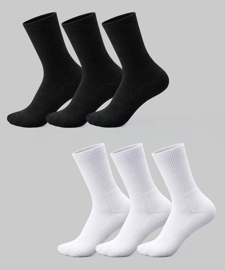 [3/6/9pack] 퍼포먼스 스포츠 삭스_블랙/화이트