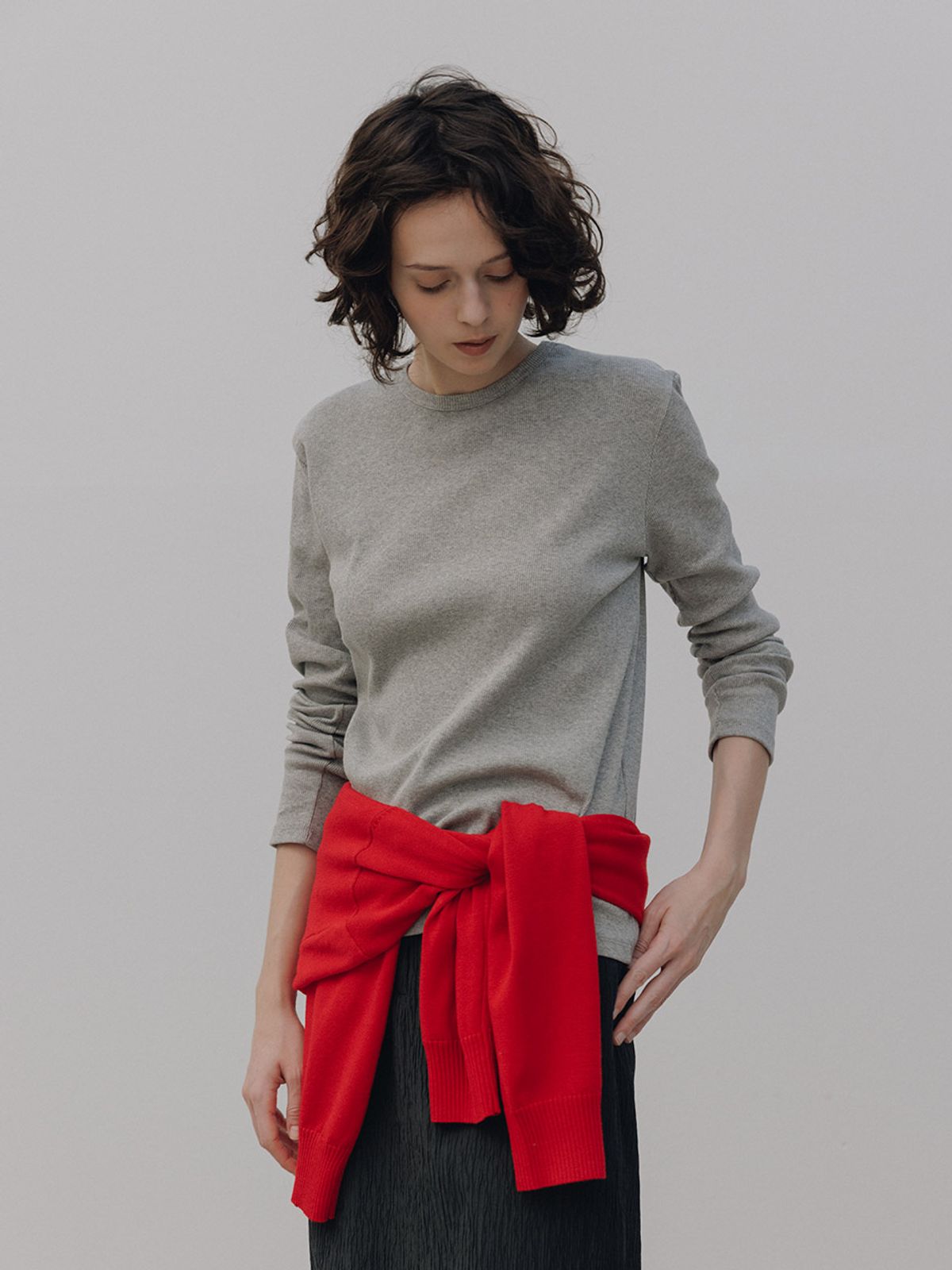 헌치(HUNCH) Ribbed Round Classic Tee (4color)