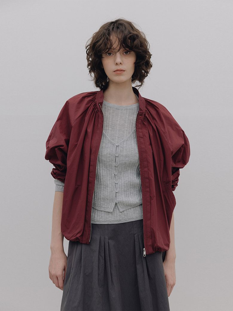 Shirred Blouson Jumper (2color)
