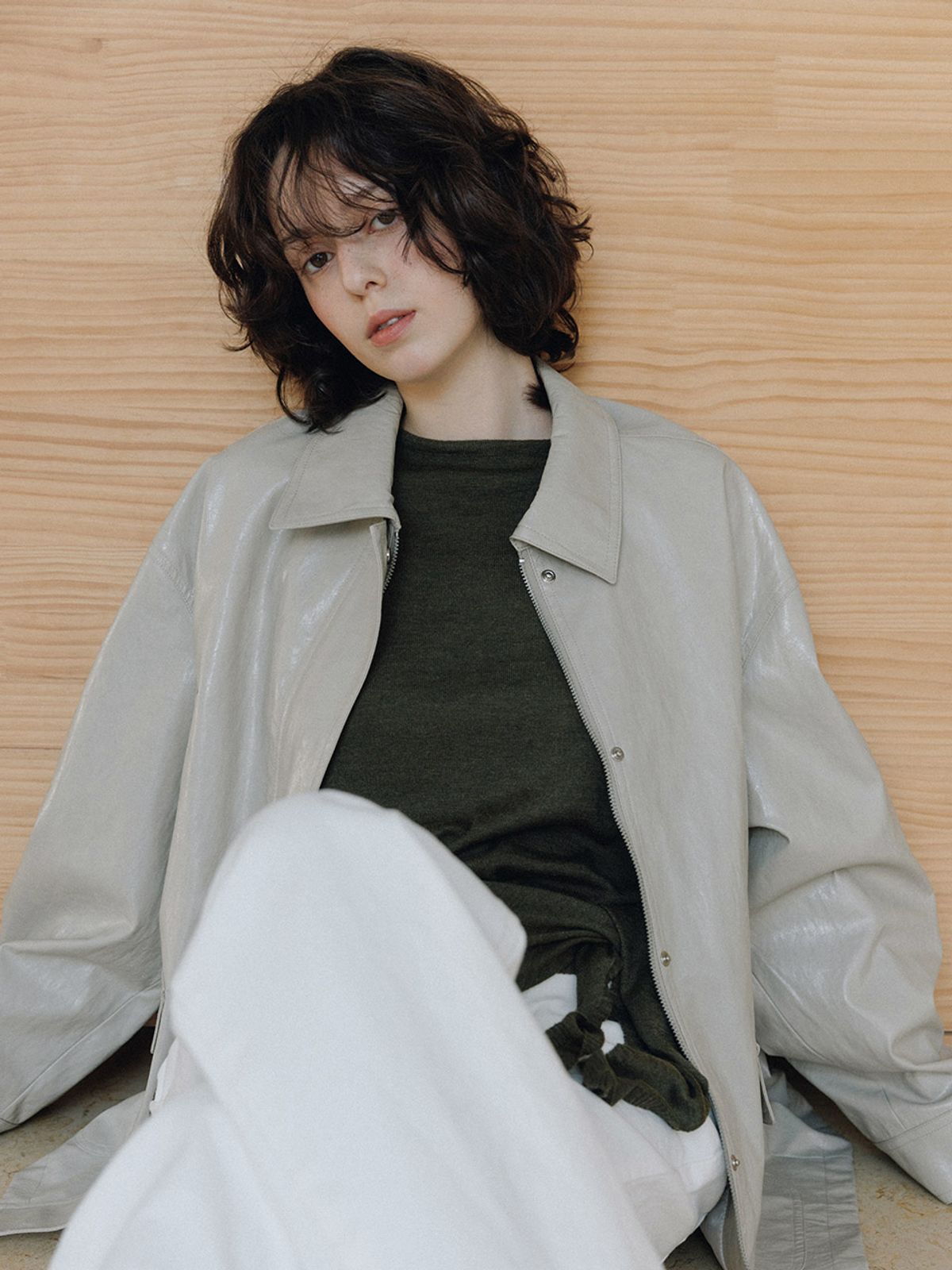 헌치(HUNCH) Utility Leather Work Jumper (2color)