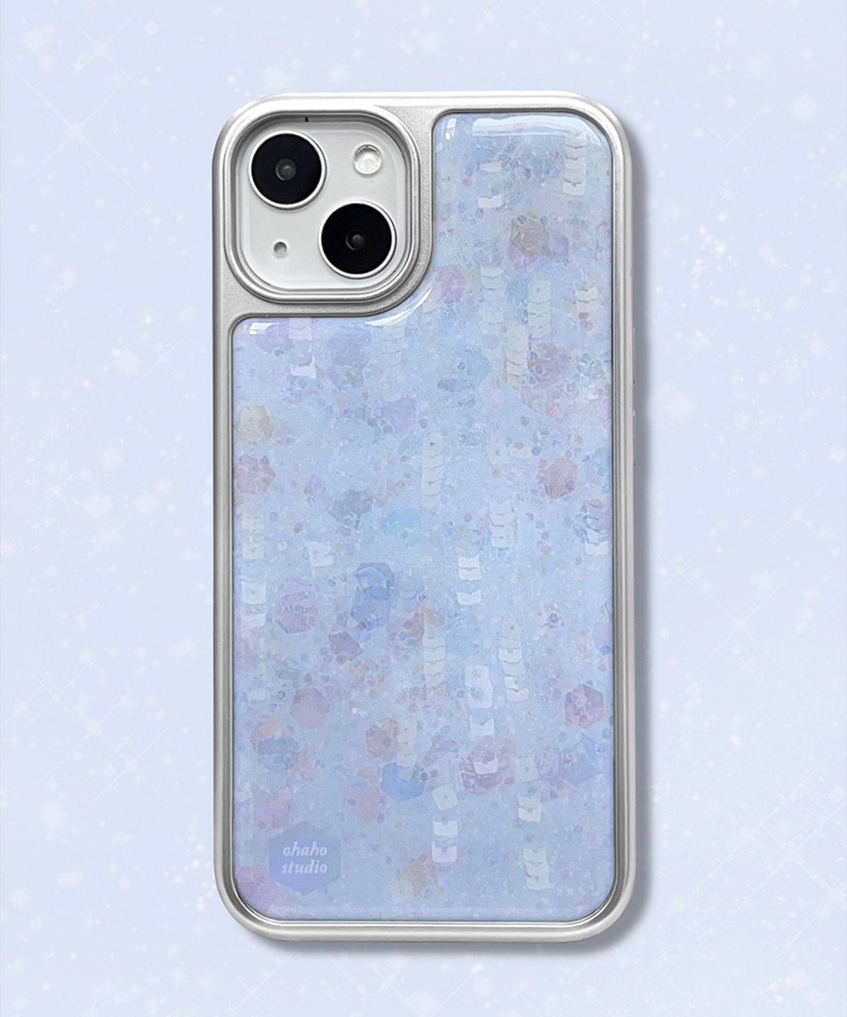 오하호 스튜디오(OHAHO STUDIO) Soft Sky Phone case_실버 (에폭시/글라스/맥세이프글라스)