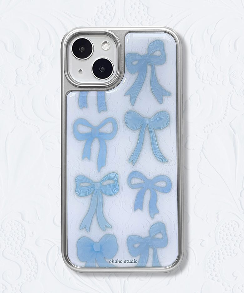 Ribbon Breeze Phone case_실버 (에폭시/글라스/맥세이프글라스)