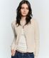 EASY BASIC ROUND NECK CARDIGAN, BEIGE