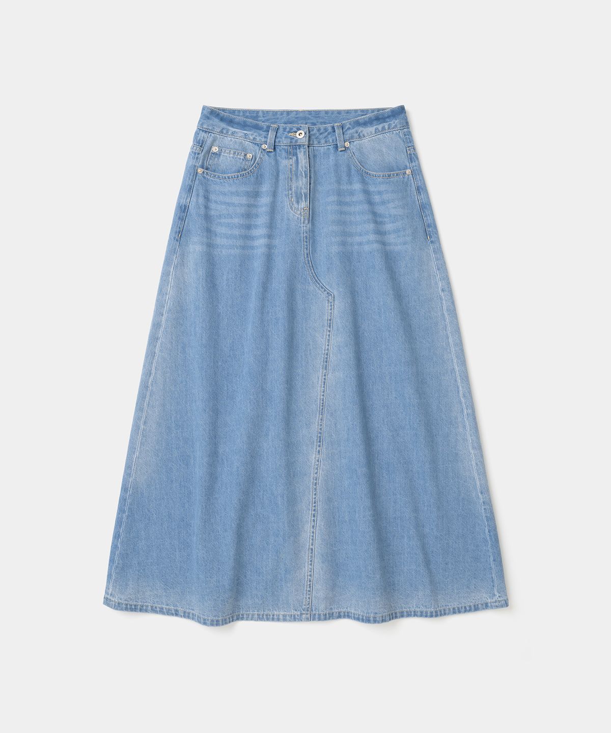 유니폼브릿지(UNIFORM BRIDGE) denim long skirt 12oz(womens) indigo blue