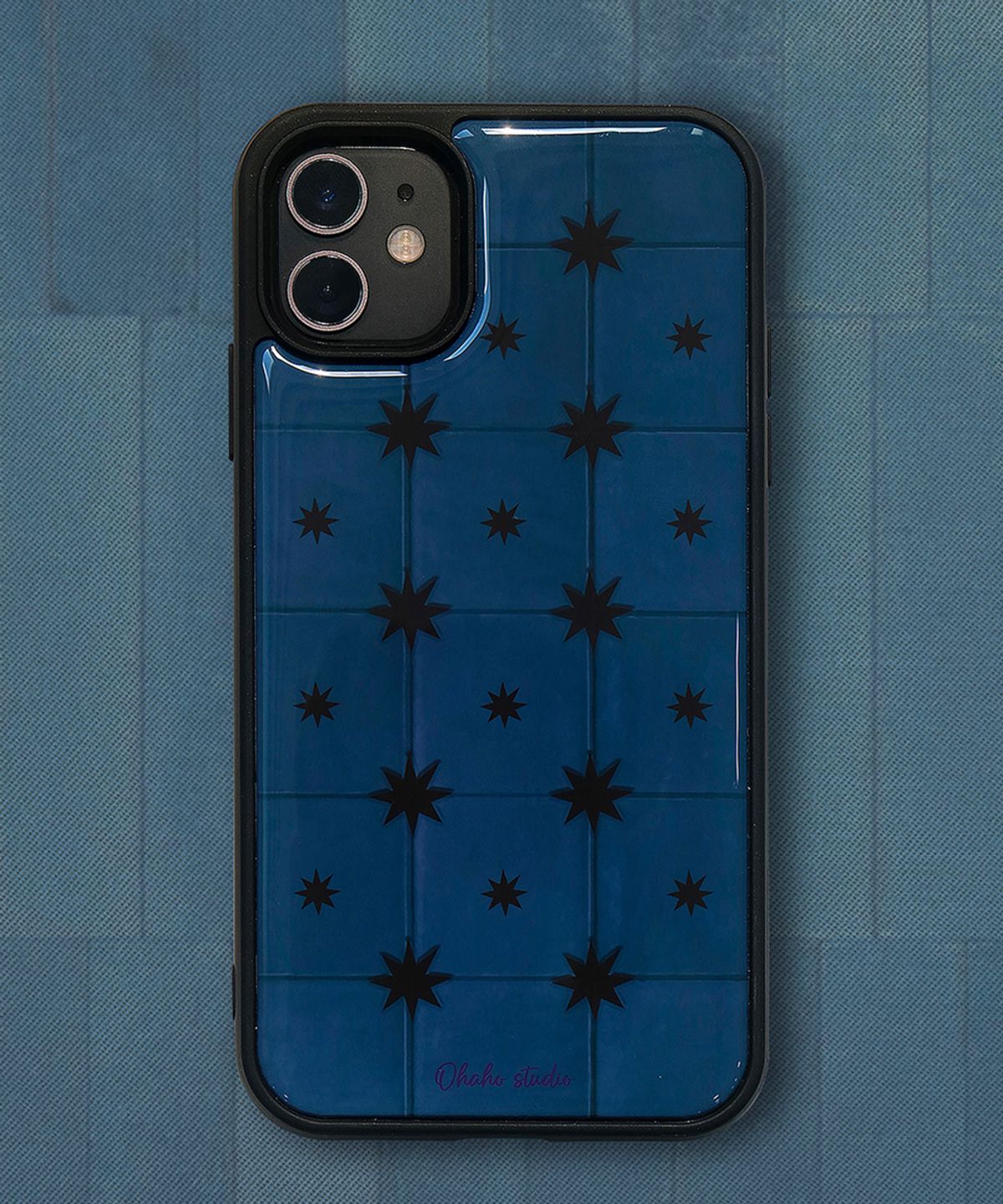 오하호 스튜디오(OHAHO STUDIO) Vintage Blue Phone case (에폭시/글라스/맥세이프글라스)