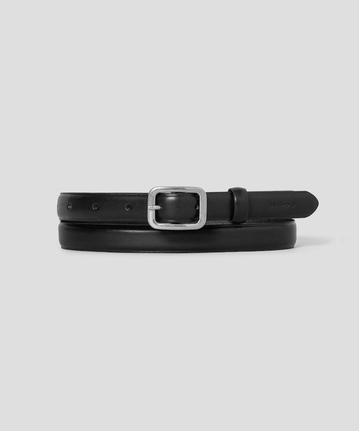 빈폴 액세서리(BEANPOLE ACCESSORY) 여성 슬림 캐주얼 버클 벨트  블랙