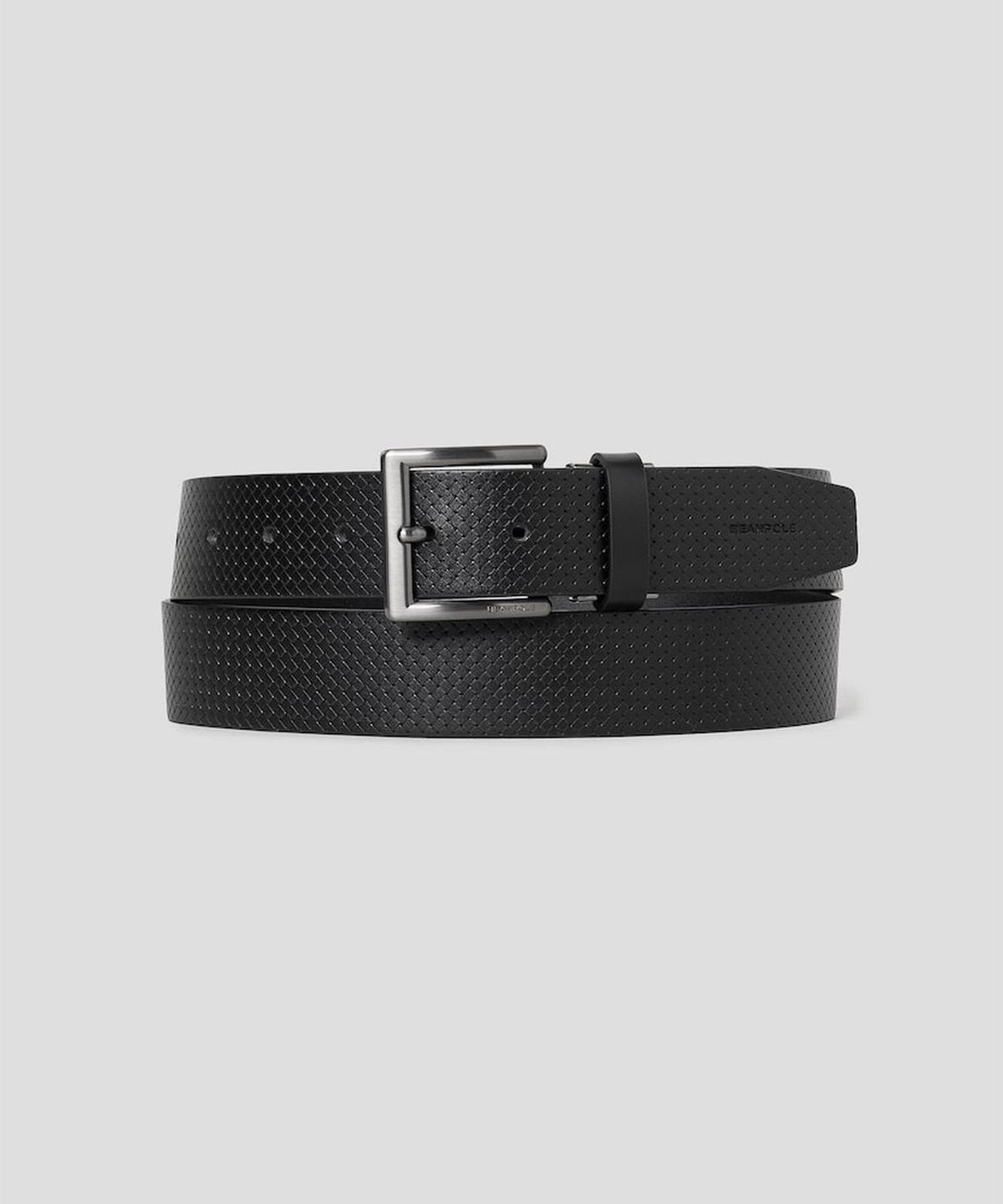 빈폴 액세서리(BEANPOLE ACCESSORY) 메쉬 경판 캐주얼 버클 벨트  블랙