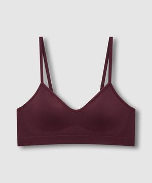 여 720도 스트레치 심리스 크롭브라_버건디