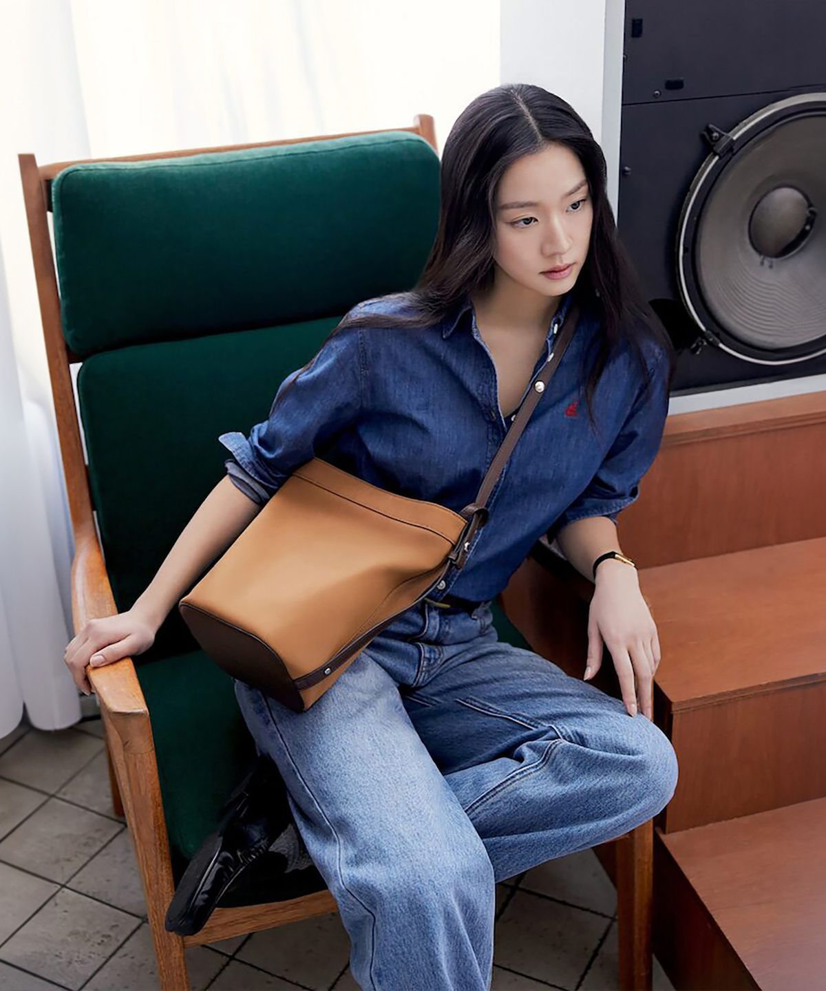 빈폴 액세서리(BEANPOLE ACCESSORY) 르네 캔버스 숄더백  브릭