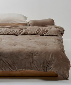 발열 온감 극세사 차렵이불 SS 브라운