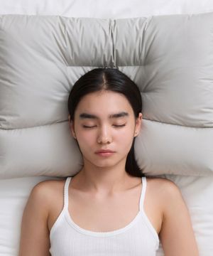 순면 통세탁 경추 굽 베개 60x40cm 그레이