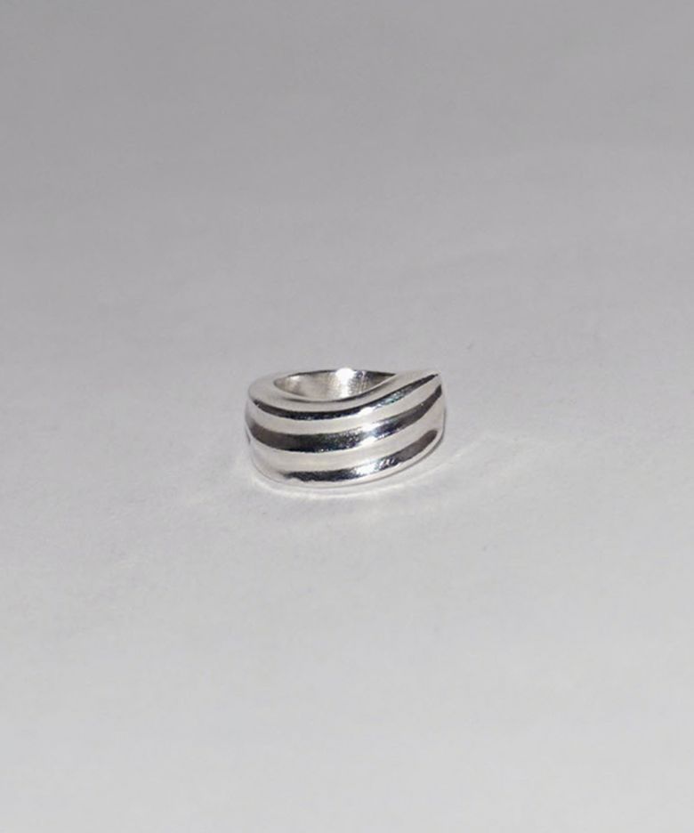 LAYERED FOLD MINI EARCUFF (SILVER)