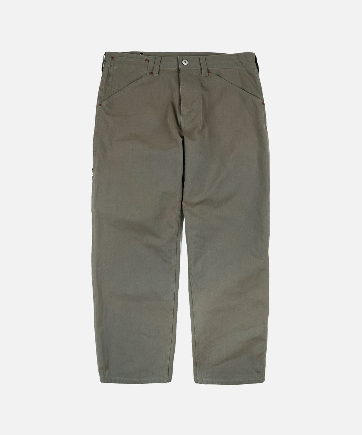 프리즘웍스(FRIZMWORKS) CN ESSENTIAL WORK PANTS _ OLIVE GRAY