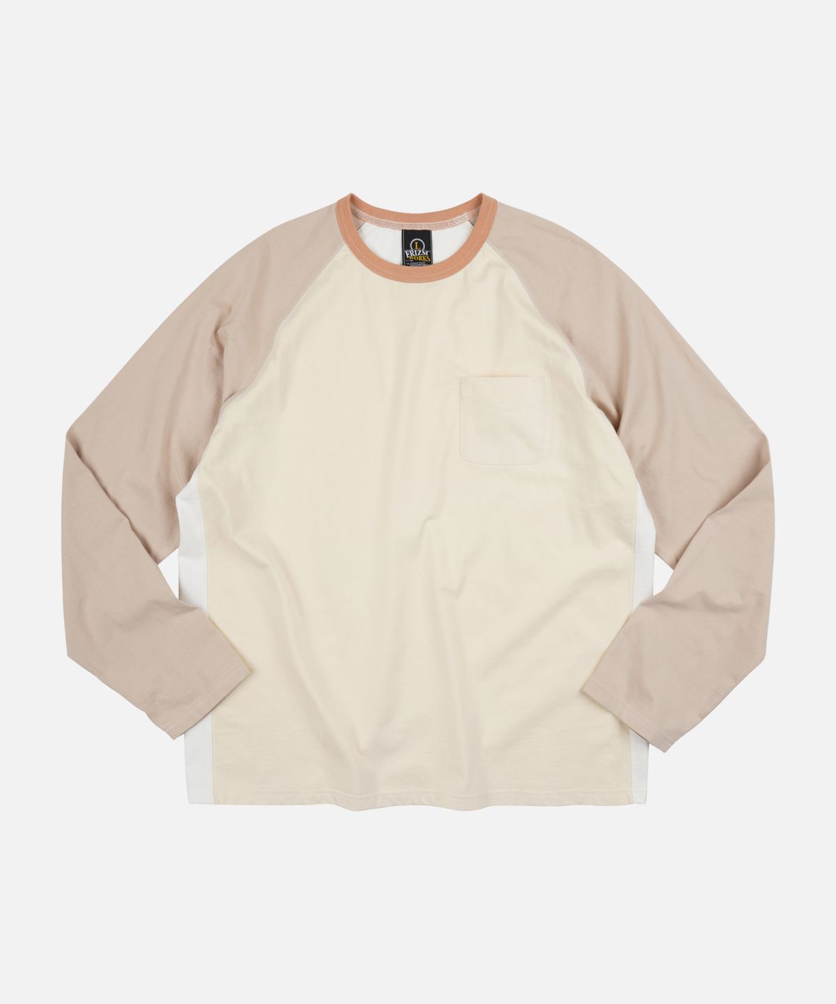 프리즘웍스(FRIZMWORKS) COLOR BLOCK RAGLAN TEE _ IVORY