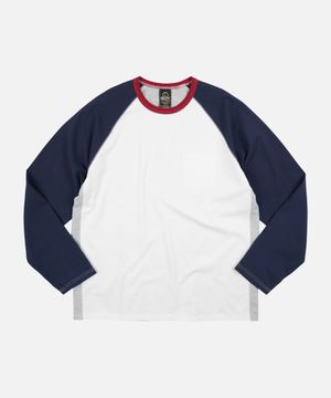 COLOR BLOCK RAGLAN TEE _ WHITE