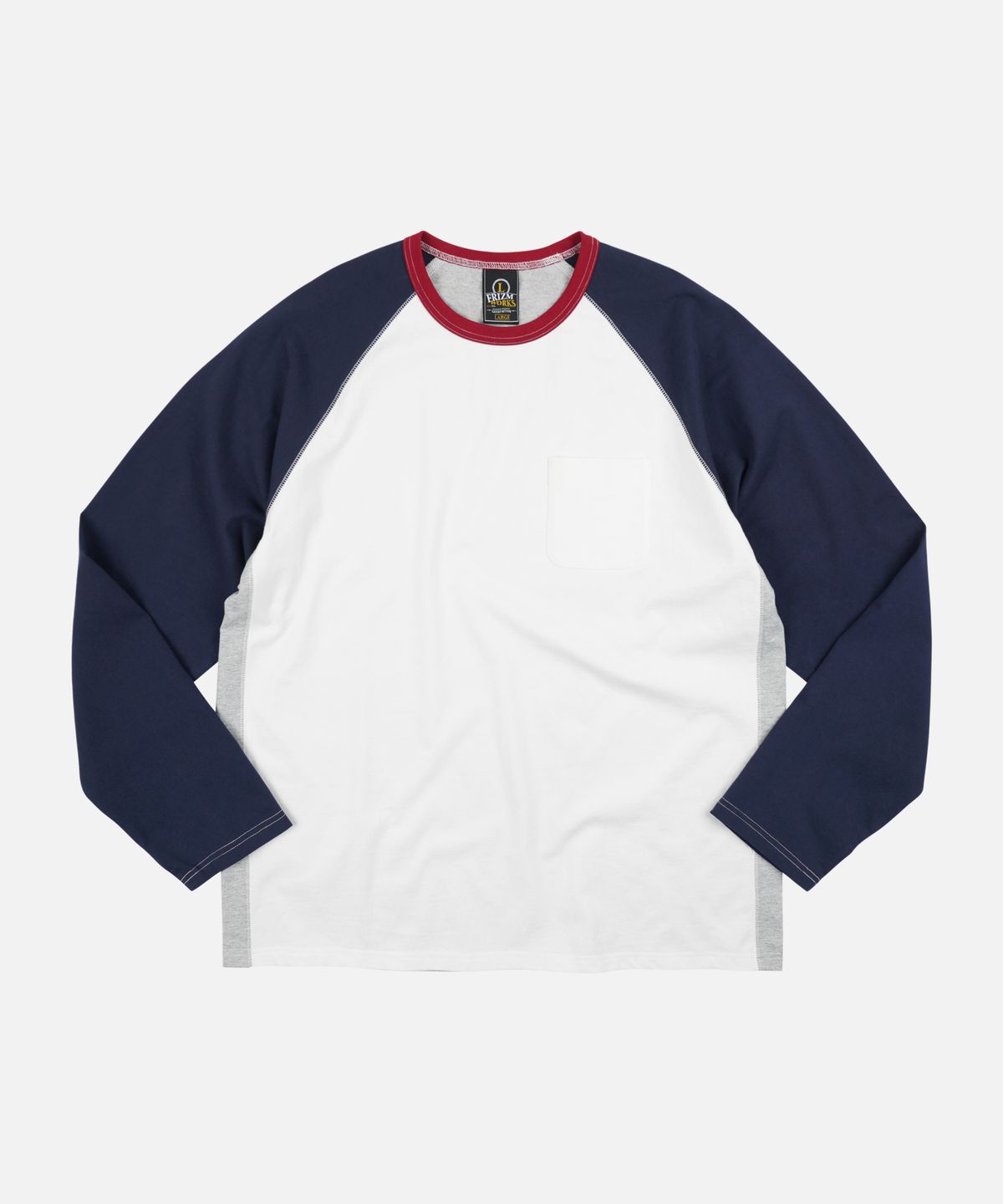 프리즘웍스(FRIZMWORKS) COLOR BLOCK RAGLAN TEE _ WHITE