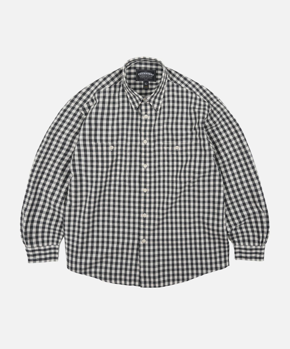 프리즘웍스(FRIZMWORKS) MELANGE CHECK WORK SHIRT _ BLACK