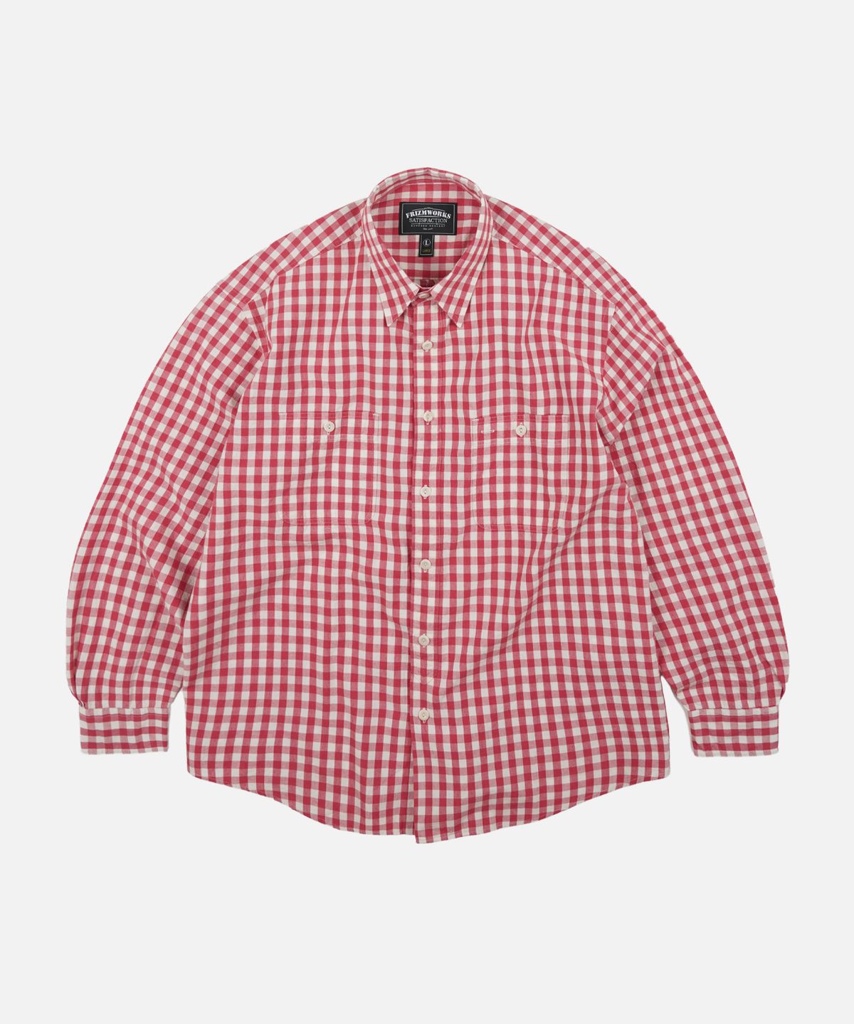 프리즘웍스(FRIZMWORKS) MELANGE CHECK WORK SHIRT _ RED