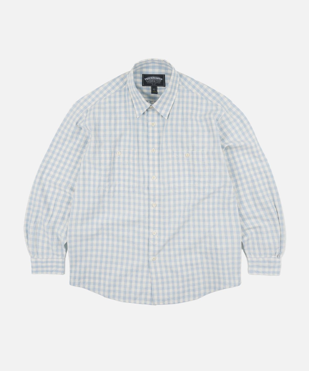 프리즘웍스(FRIZMWORKS) MELANGE CHECK WORK SHIRT _ SKY