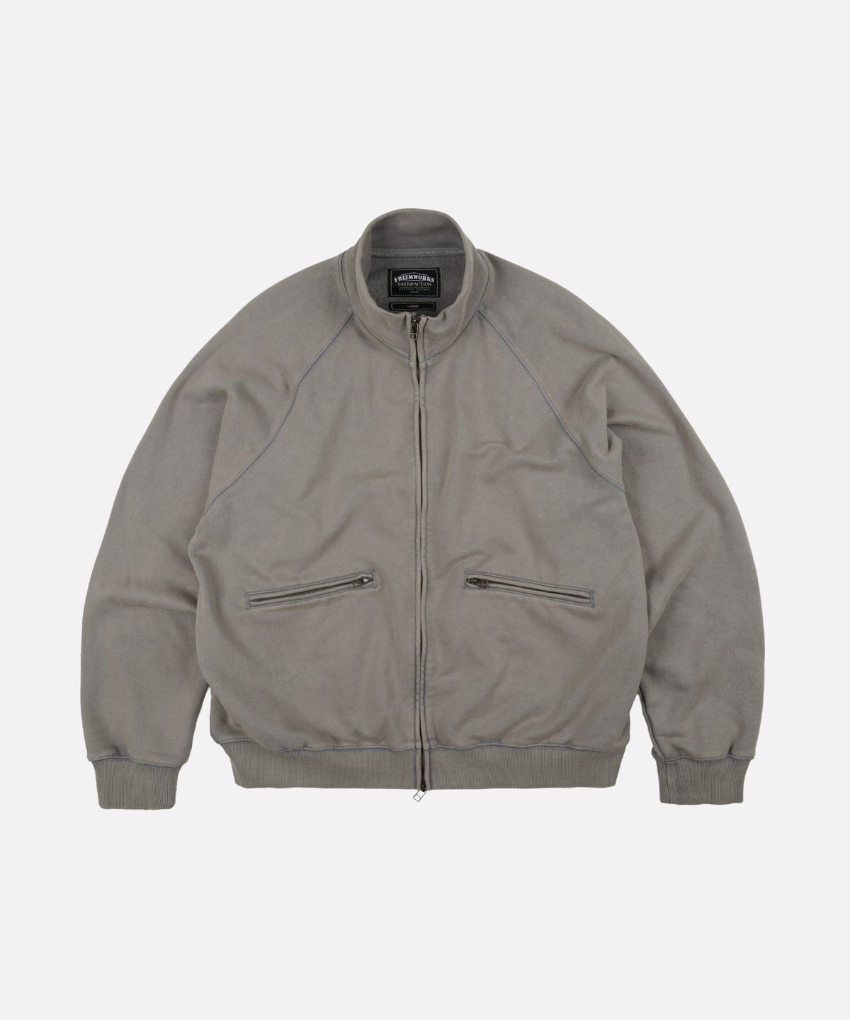프리즘웍스(FRIZMWORKS) VINTAGE DYEING FULL ZIP SWEAT _ VINTAGE GRAY