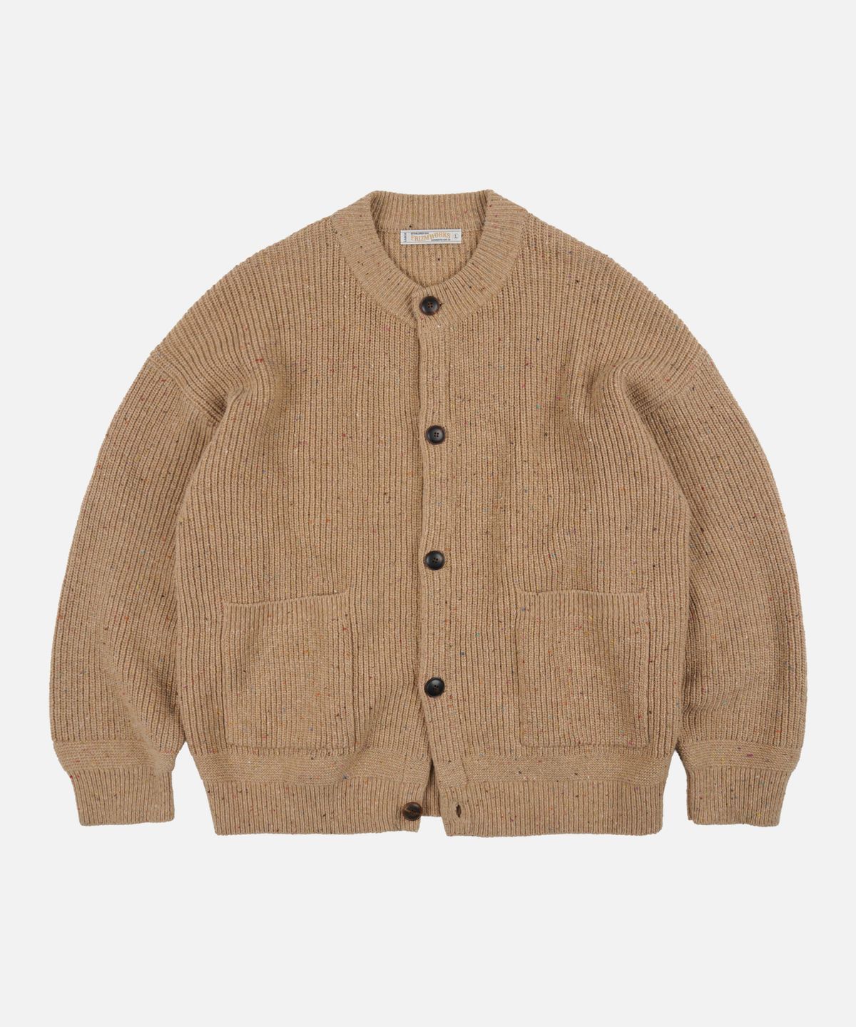 프리즘웍스(FRIZMWORKS) BOCACI WOOL ROUND CARDIGAN _ BEIGE