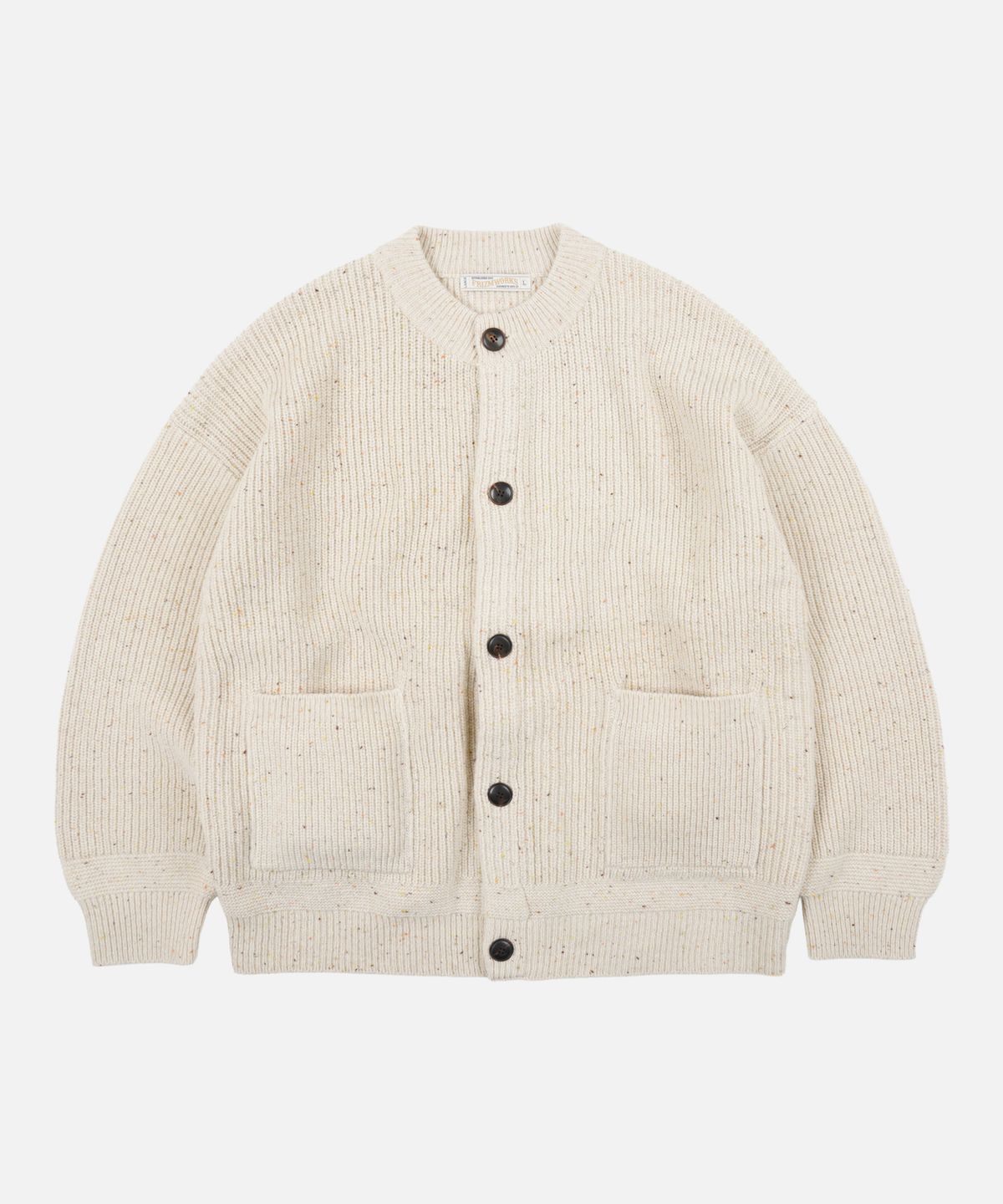 프리즘웍스(FRIZMWORKS) BOCACI WOOL ROUND CARDIGAN _ IVORY
