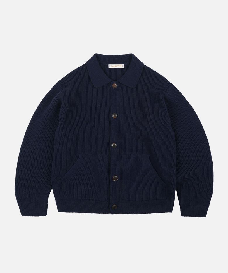 ULTRA HEAVYWEIGHT COLLAR CARDIGAN _ NAVY